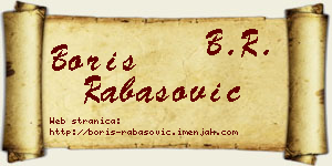 Boris Rabasović vizit kartica